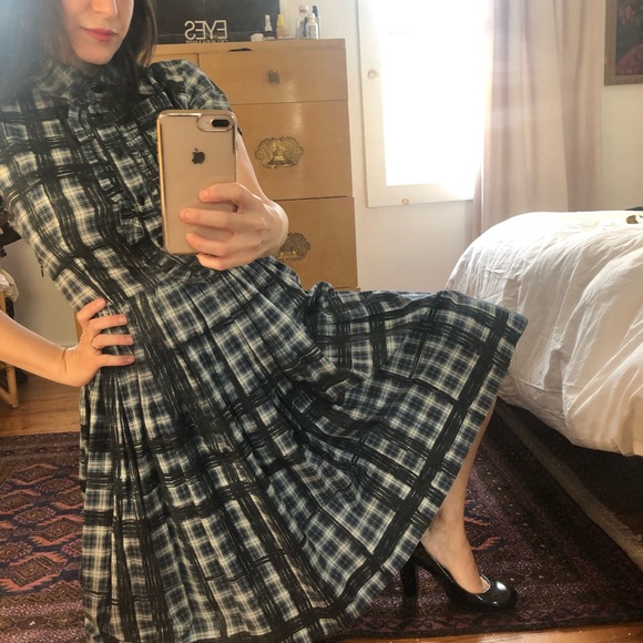 Gorgeous handmade Mrs. Pomeranz plaid dress - Picture 6 of 6